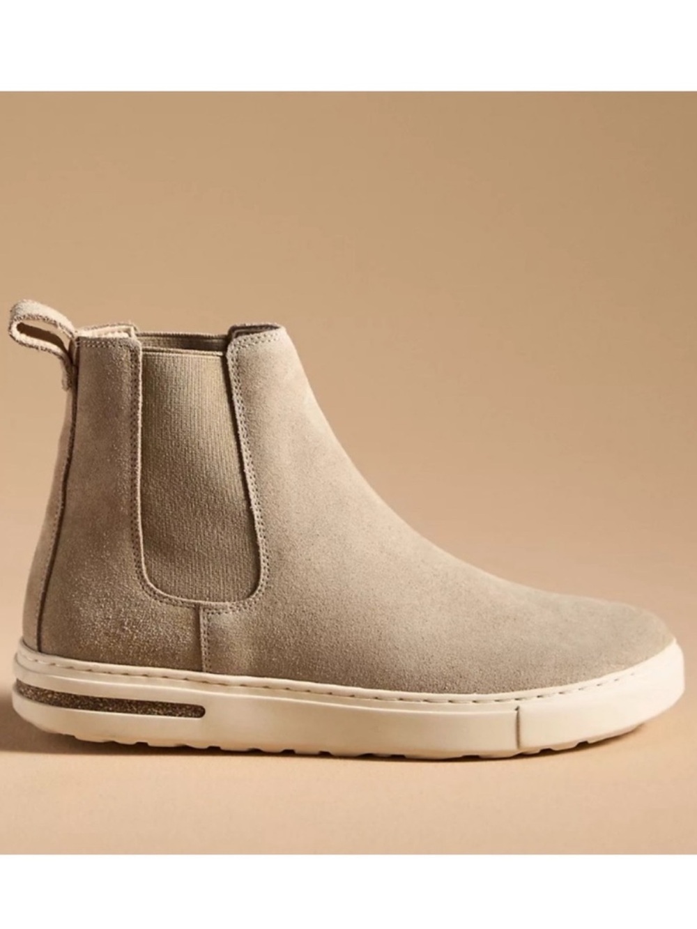 Birkenstock Bend Chelsea Womens Size 9 Narrow Suede Boots Taupe Gray White